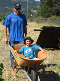 wheelbarrow ride